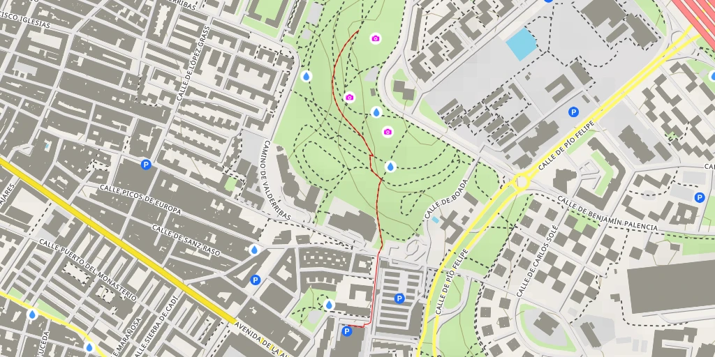 Map of the trail for Calle de Ramón Pérez de Ayala - Madrid