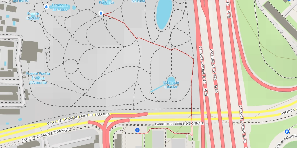 Map of the trail for Ria Chica