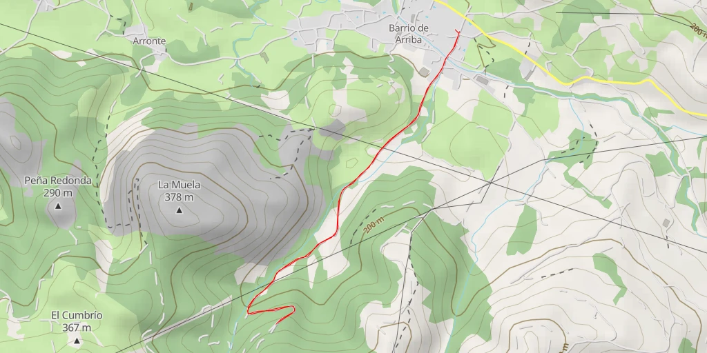 Map of the trail for Camino de Ritoca al Hoyo La Encina - Camino de Ritoca al Hoyo La Encina - Riotuerto