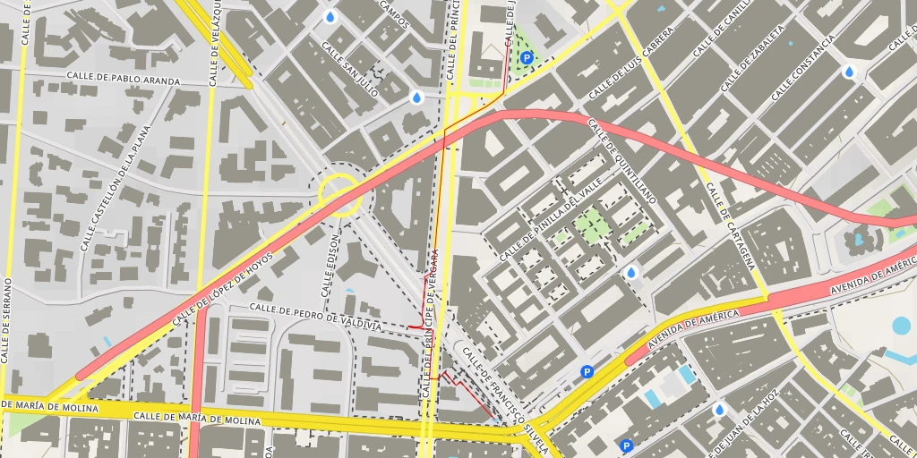 Map of the trail for Calle de Francisco Silvela - Madrid