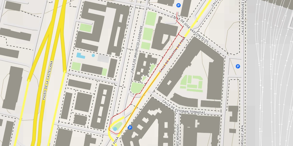 Carte de l'itinéraire :  Calle de Agustín de Foxá - Madrid