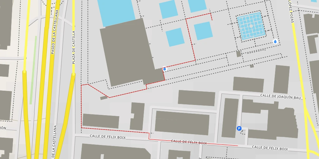 Carte de l'itinéraire :  Calle de Joaquín Bau - Madrid