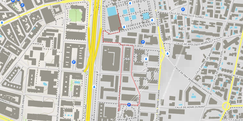 Map of the trail for Plaza de Castilla - Madrid