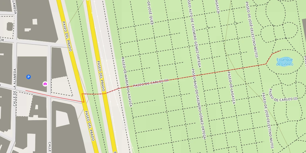 Map of the trail for Estanque de Linneo