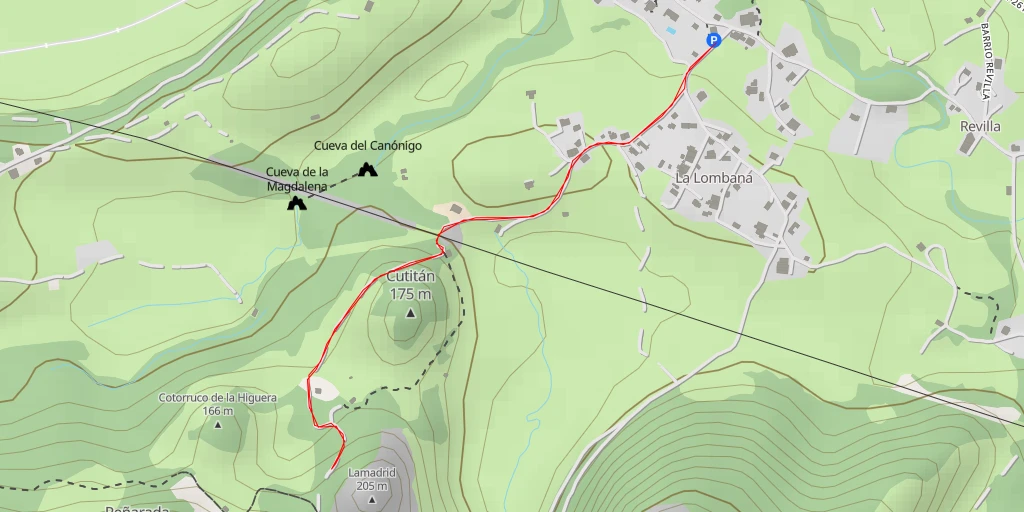 Map of the trail for Lamadrid