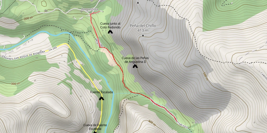 Map of the trail for Camino de Angustina a Bustablado - Camino de Angustina a Bustablado - Riotuerto