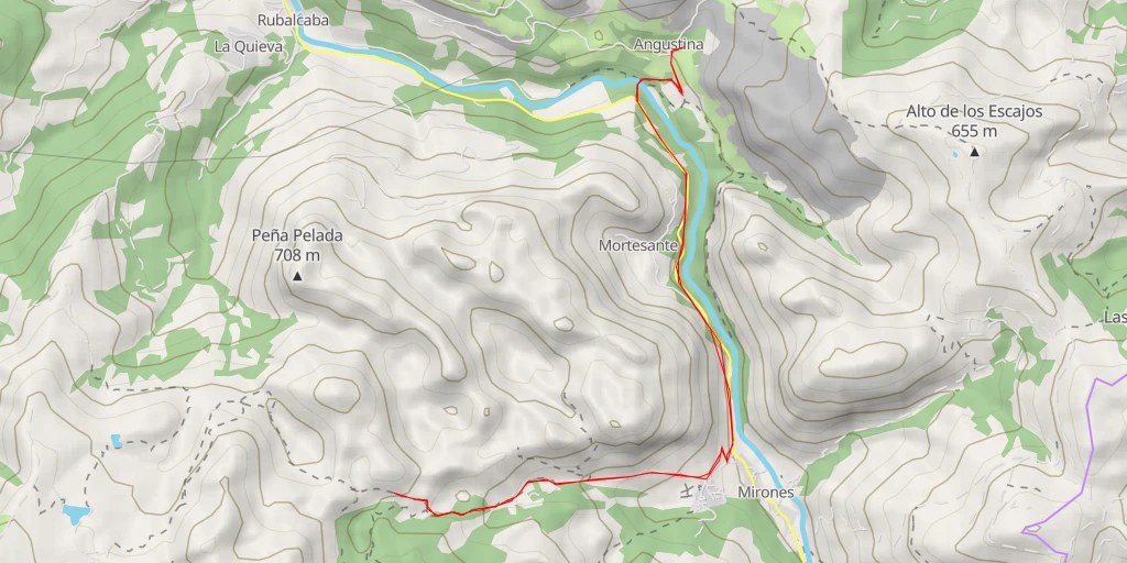 Map of the trail for Castroliva