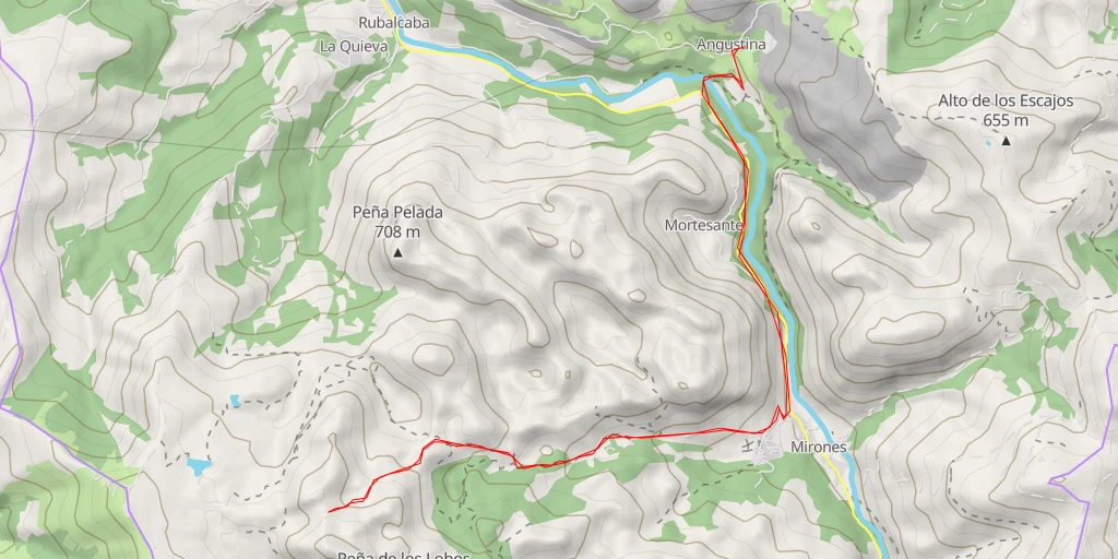 Map of the trail for Las Enguinzas