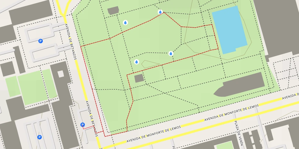 Map of the trail for Centro Cultural La Vaguada - Paseo de la Vaguada - Madrid