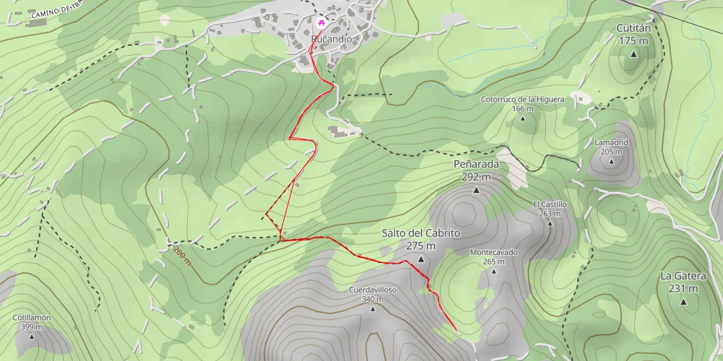 Map of the trail for Peña Anciana