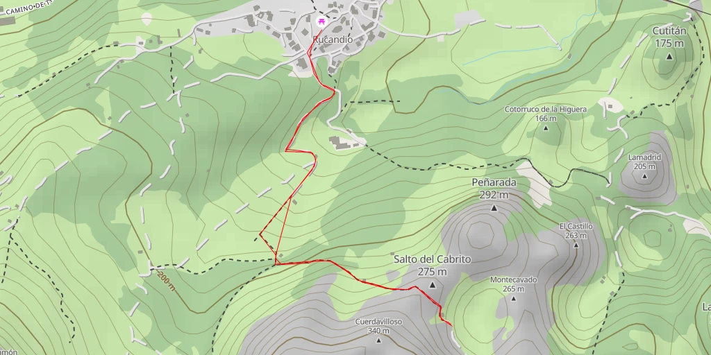 Carte de l'itinéraire :  Montecavado