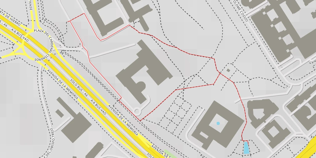 Map of the trail for Avenida de la Memoria - Madrid