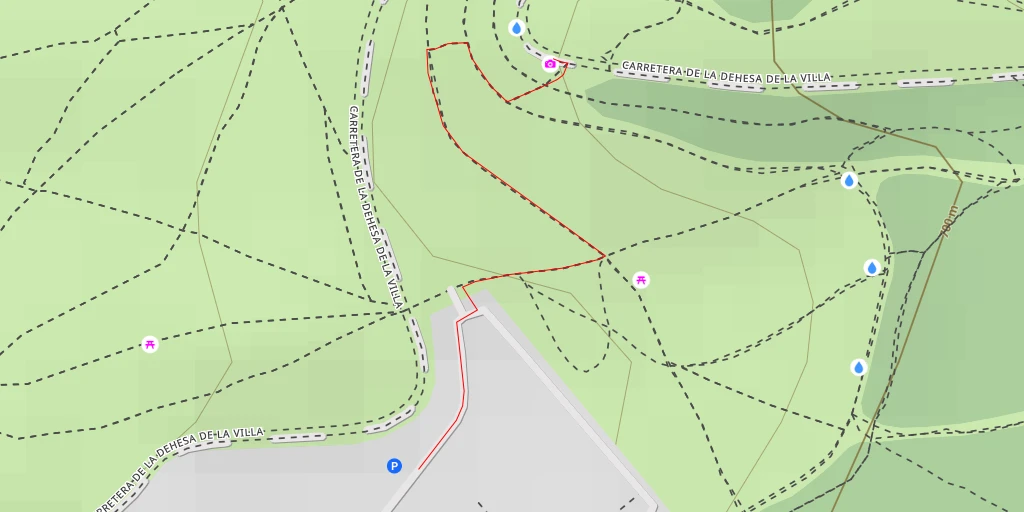 Map of the trail for Mirador de la Dehesa de la Villa