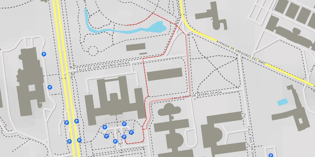 Map of the trail for Ciudad Universitaria - Calle del Rector Royo-Villanova - Madrid