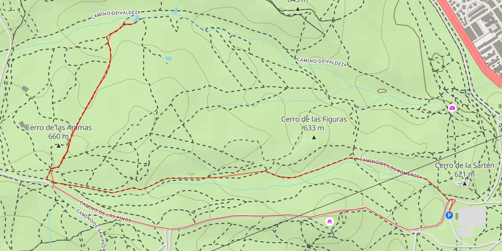 Carte de l'itinéraire :  Camino de los Civiles - Camino de los Civiles - Madrid