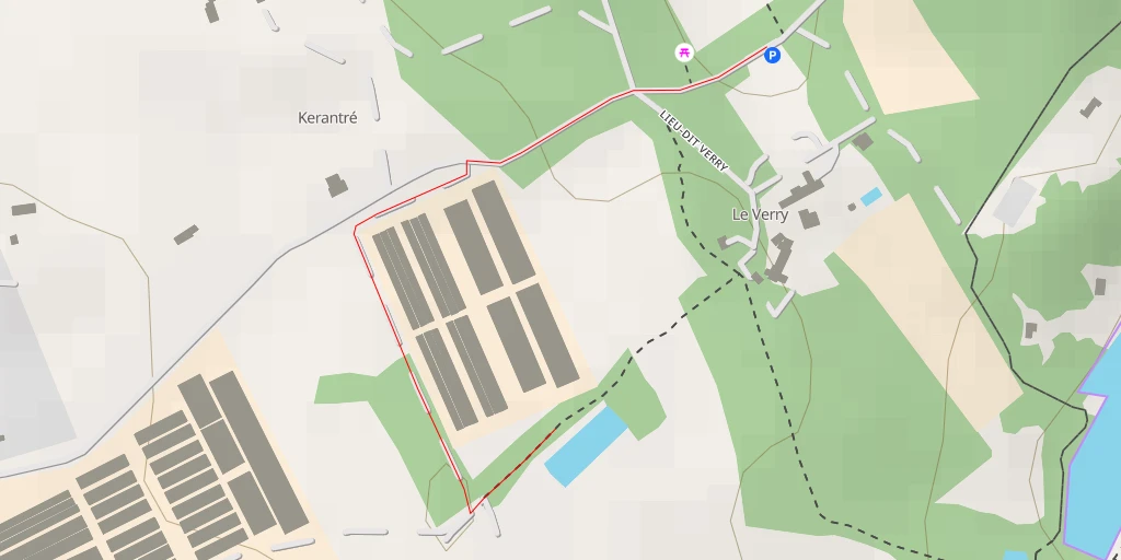 Map of the trail for Chemin de Keraéren - Chemin de Keraéren