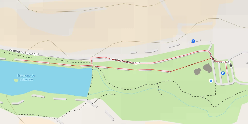 Map of the trail for Estanque de Butarque