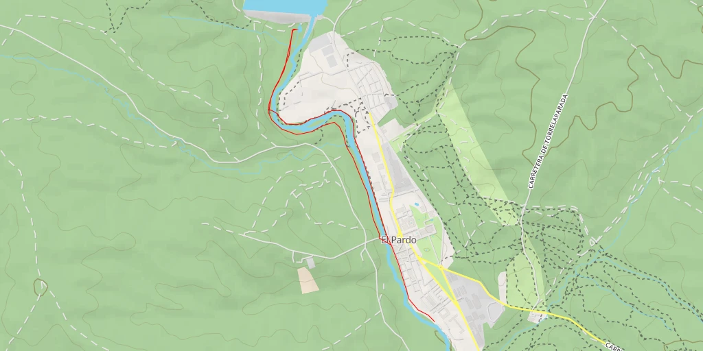 Carte de l'itinéraire :  La Presa de El Pardo - Explanada de El Pardo - Madrid