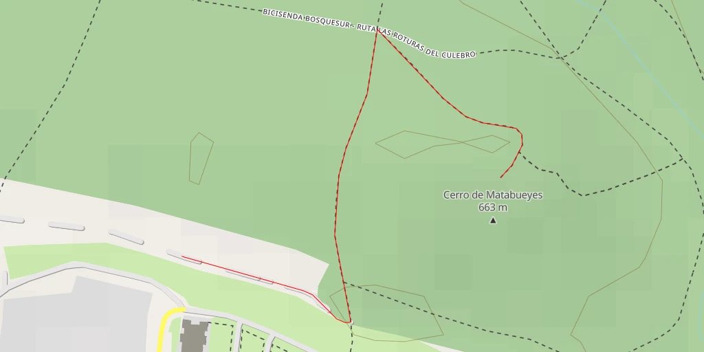 Map of the trail for Cerro de Matabueyes