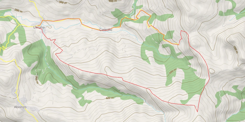 Map of the trail for Malladas