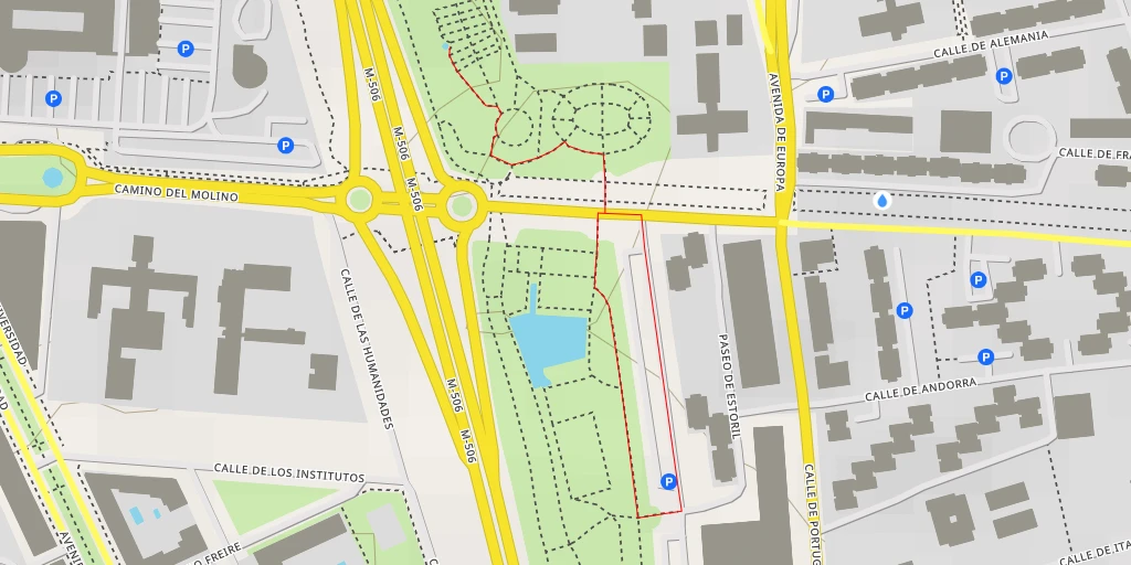 Map of the trail for M-506 - Fuenlabrada