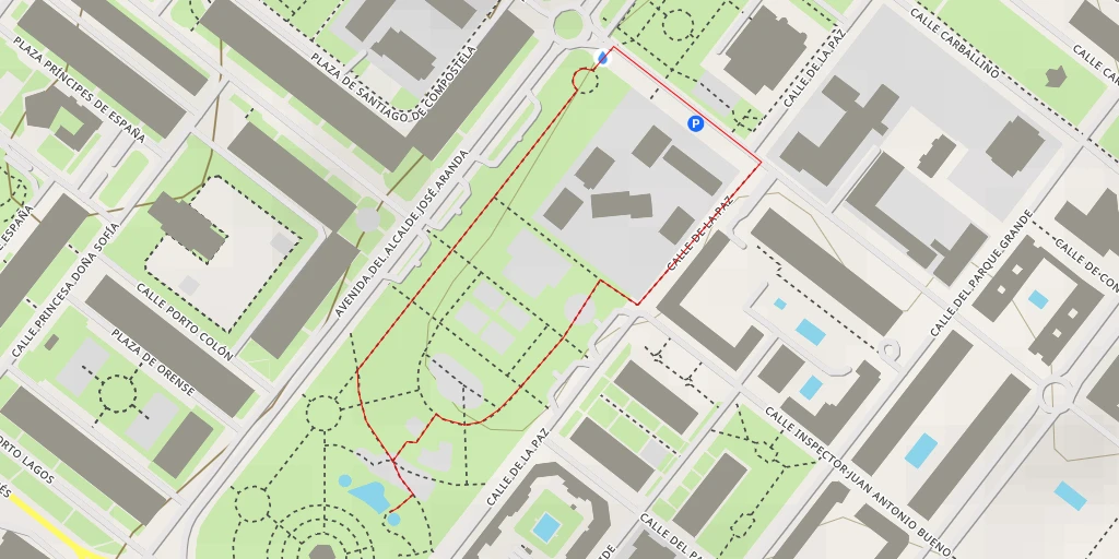 Map of the trail for Calle de la Paz - Alcorcón