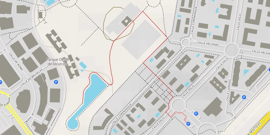 Carte de l'itinéraire :  Universidad Rey Juan Carlos - Calle Berlín - Alcorcón