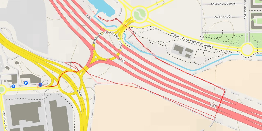 Map of the trail for Ronda de las Naciones Unidas - Ronda de las Naciones Unidas - Alcorcón