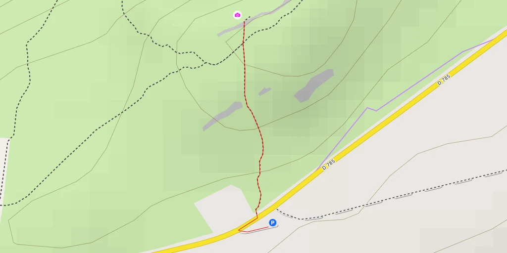 Map of the trail for AI - Roc'h Trevezel 384 m