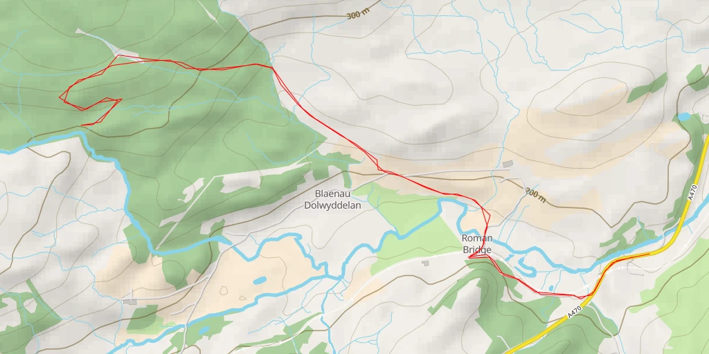 Map of the trail for Fron Heulog