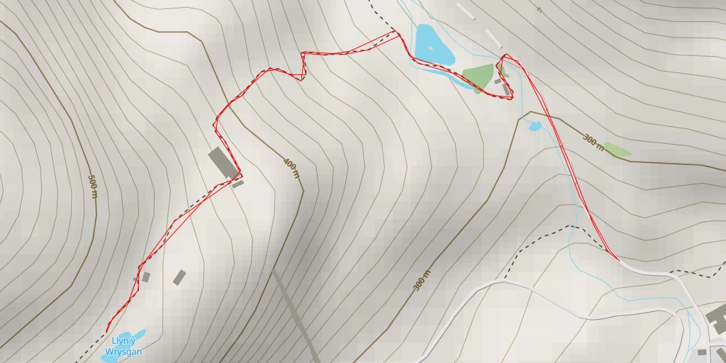 Carte de l'itinéraire :  Llyn y Wrysgan