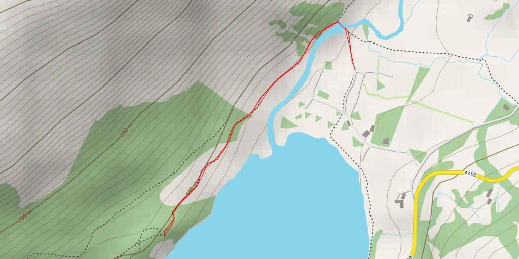 Map of the trail for Clogwyn y Fulfran