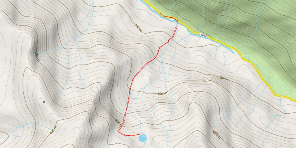 Carte de l'itinéraire :  Llyn Glas