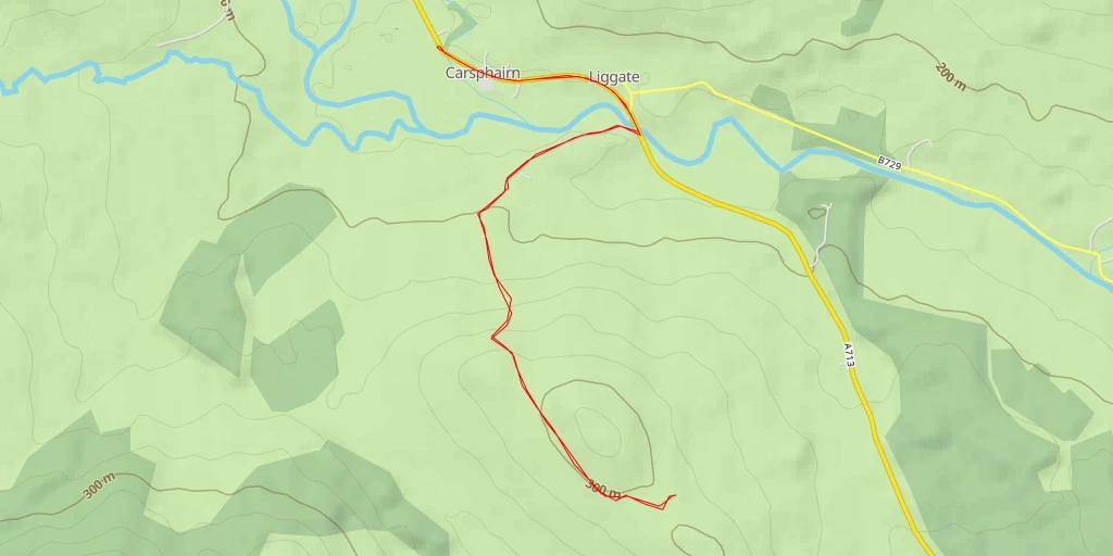 Map of the trail for cairn