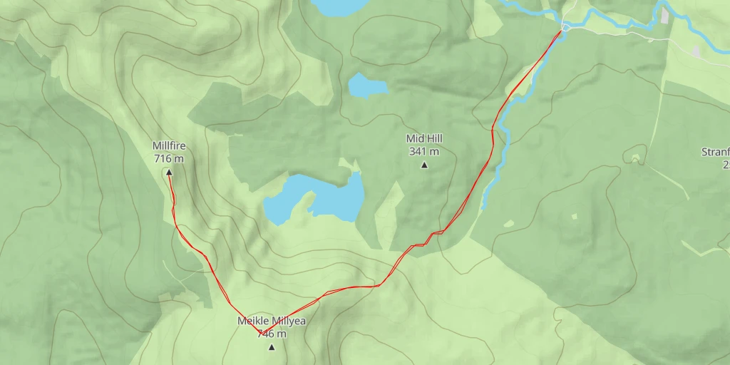 Map of the trail for Millfire