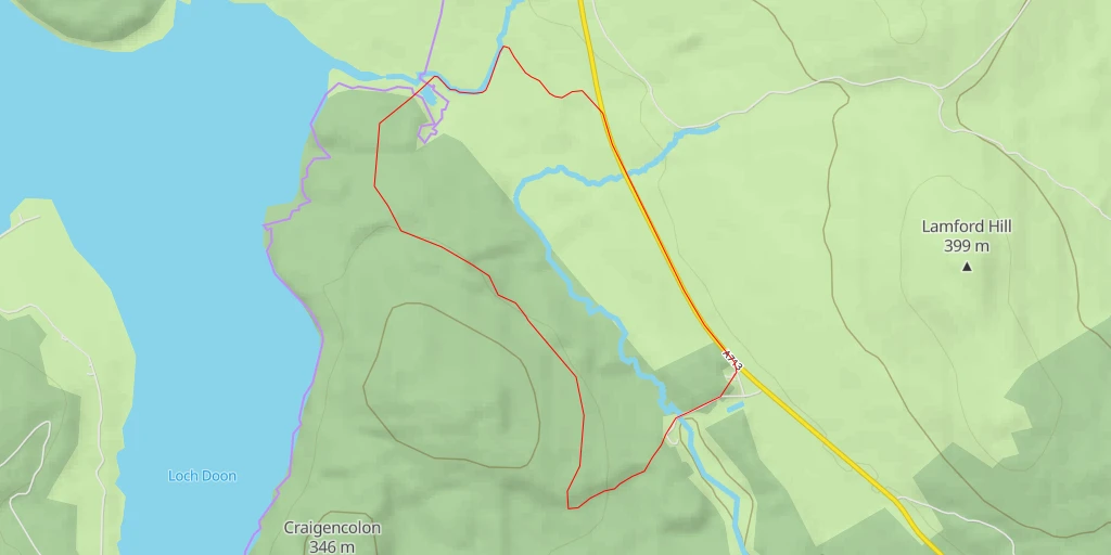 Carte de l'itinéraire :  Dalmellington