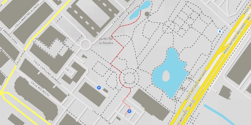 Map of the trail for Calle María Villanueva Gallego - Málaga