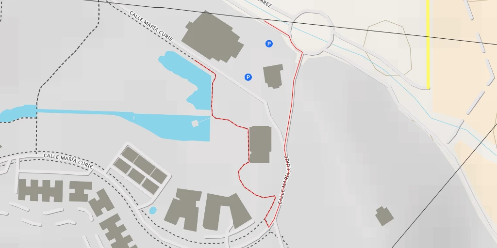 Map of the trail for Belife Wellness Center - Calle María Curie - Málaga