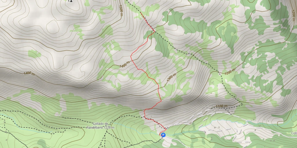 Map of the trail for Canal de las Moñas - Horcada de Camburero - Cabrales