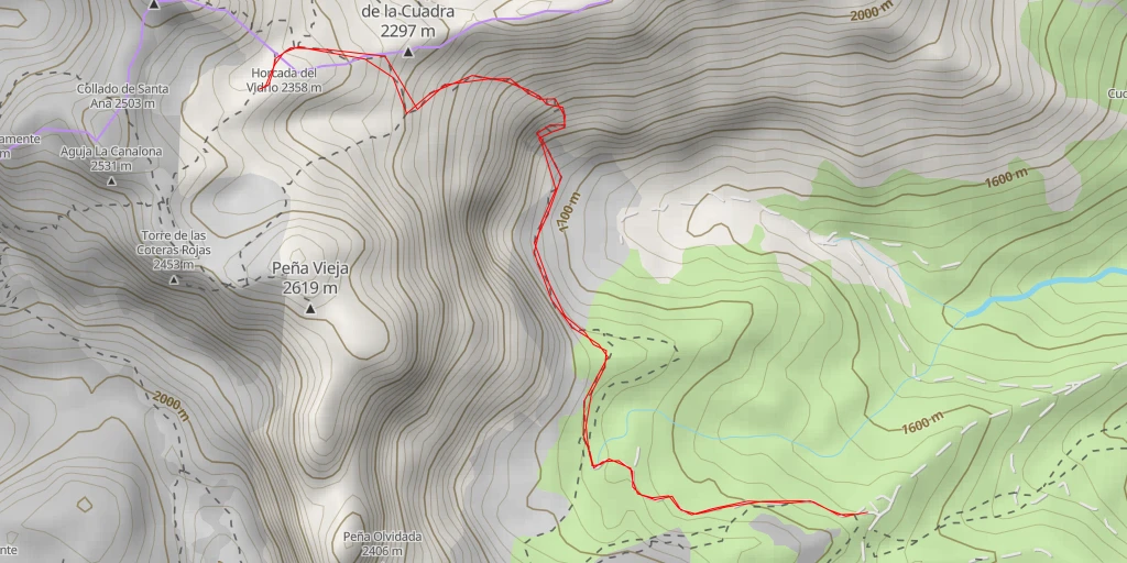 Map of the trail for La Canalona - Invernales de Sotres - La Canalona - Invernales de Sotres