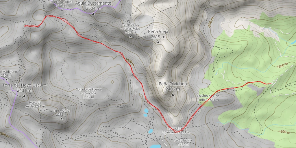 Map of the trail for D-11 - Cabaña Verónica-Urriellu