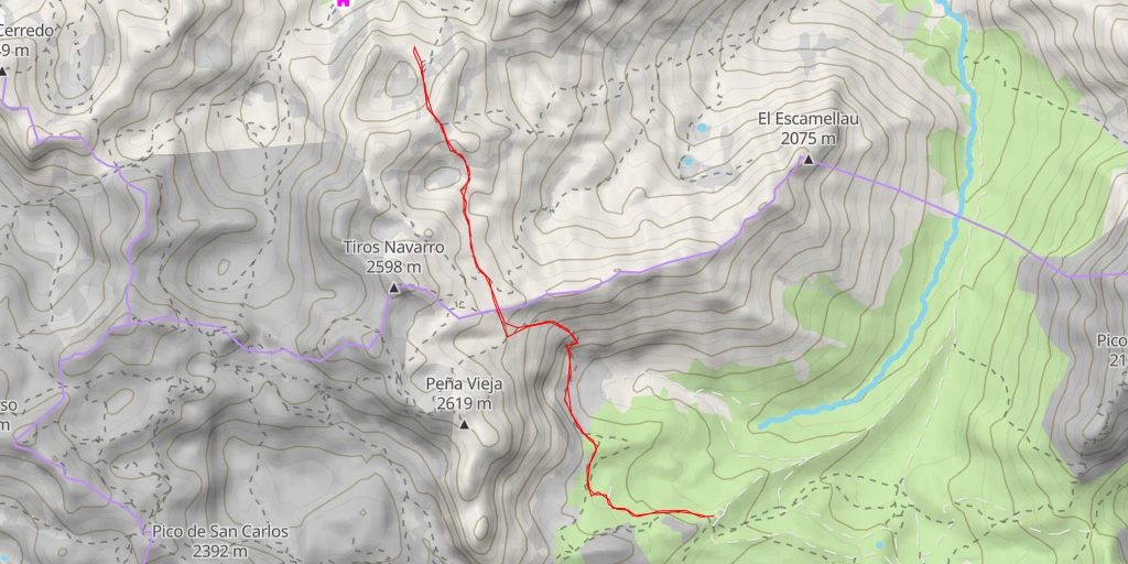 Carte de l'itinéraire :  Canal de la Celada - Cabrales