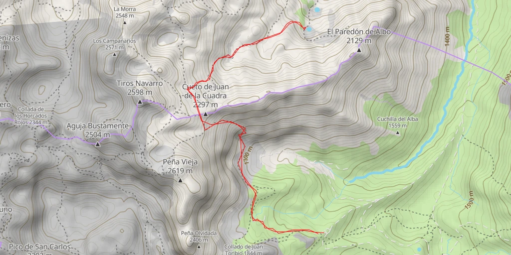 Carte de l'itinéraire :  Llagu de Las Moñetas