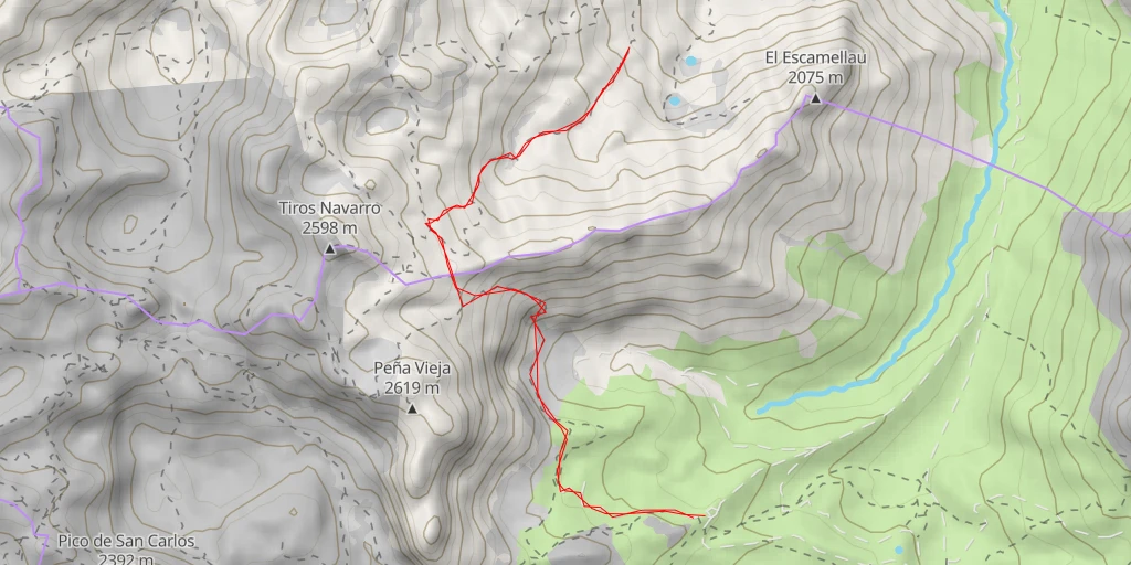 Map of the trail for La Canalona - Invernales de Sotres - La Canalona - Invernales de Sotres - Cabrales