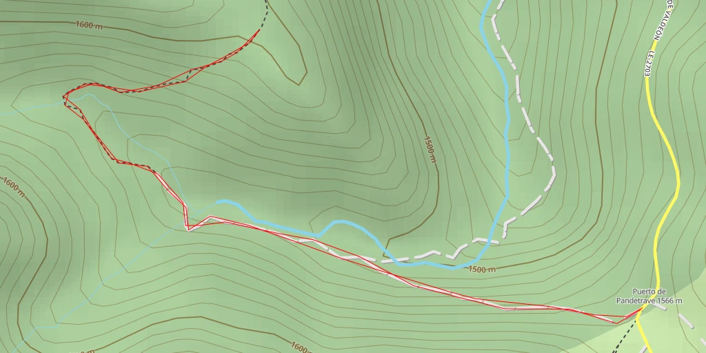 Map of the trail for El Salgar