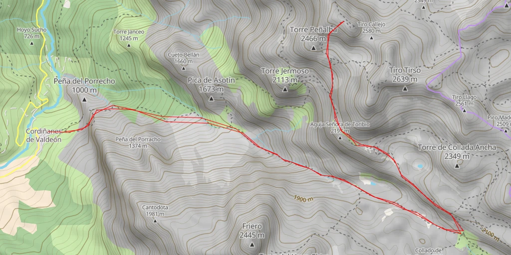 Map of the trail for Subida a la Torre de la Palanca - Subida a la Torre de la Palanca