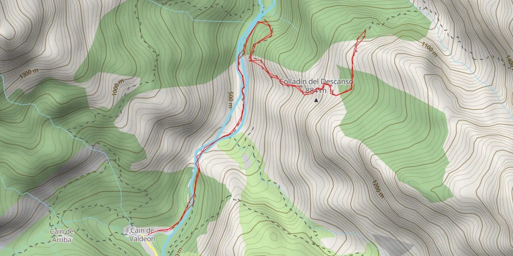 Map of the trail for Fuente el Duernu - Puente Bolín