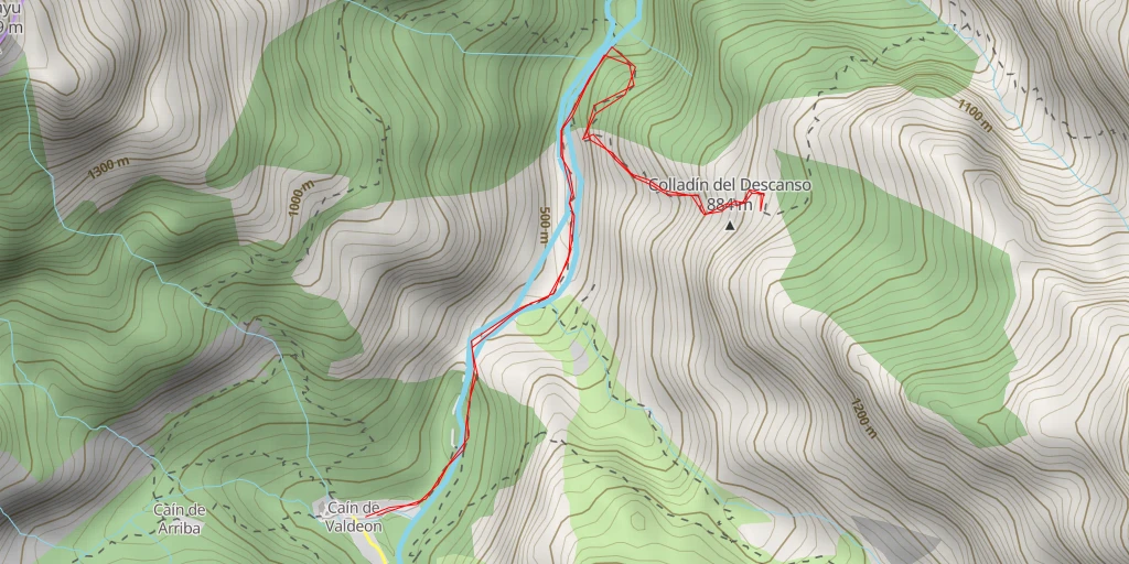 Map of the trail for Fuente el Duernu - Puente Bolín