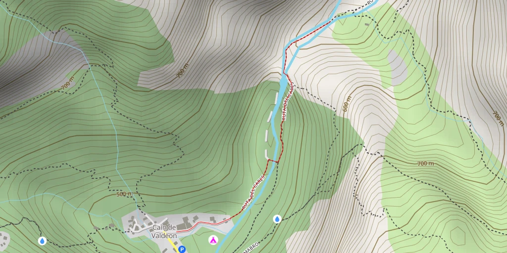 Carte de l'itinéraire :  Ruta del Cares - Ruta del Cares