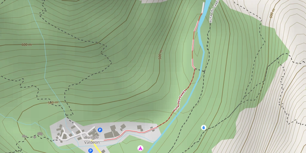 Map of the trail for Ruta del Cares - Ruta del Cares